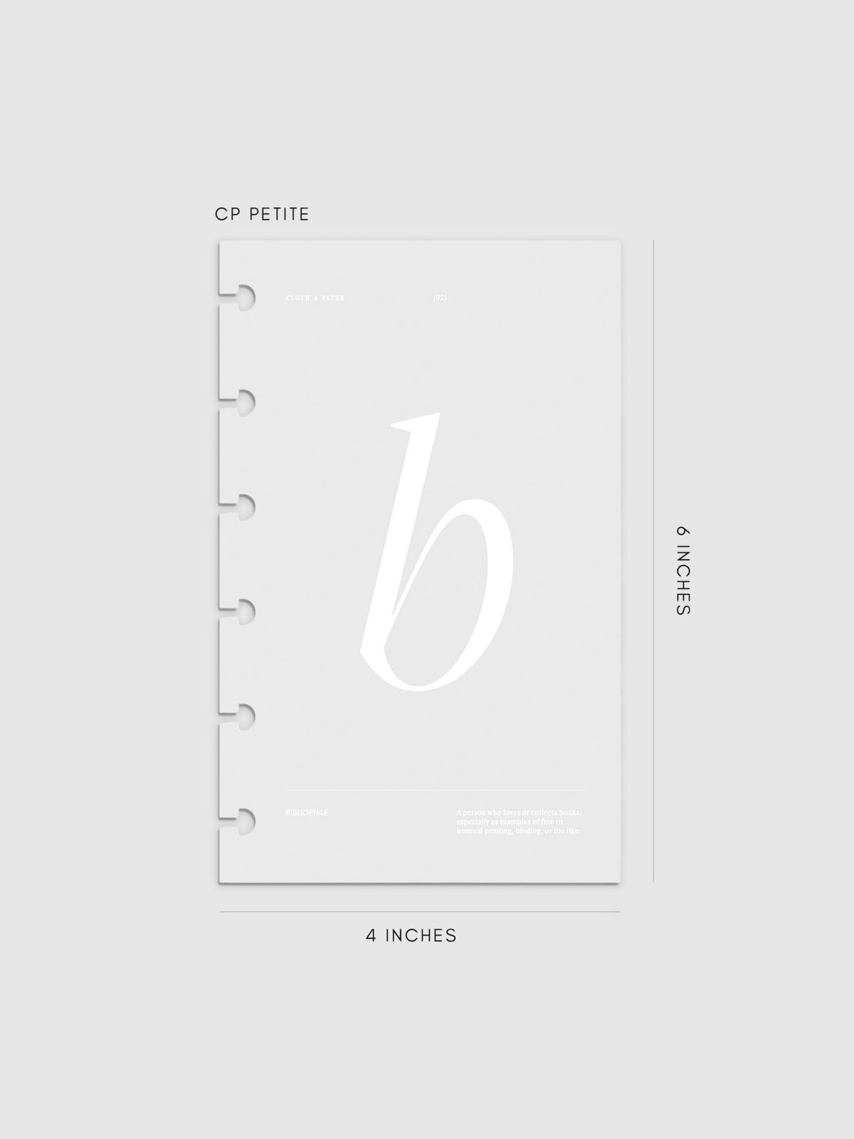 Monogram Vellum Planner Dashboard B in in CP Petite displayed on a neutral background. 