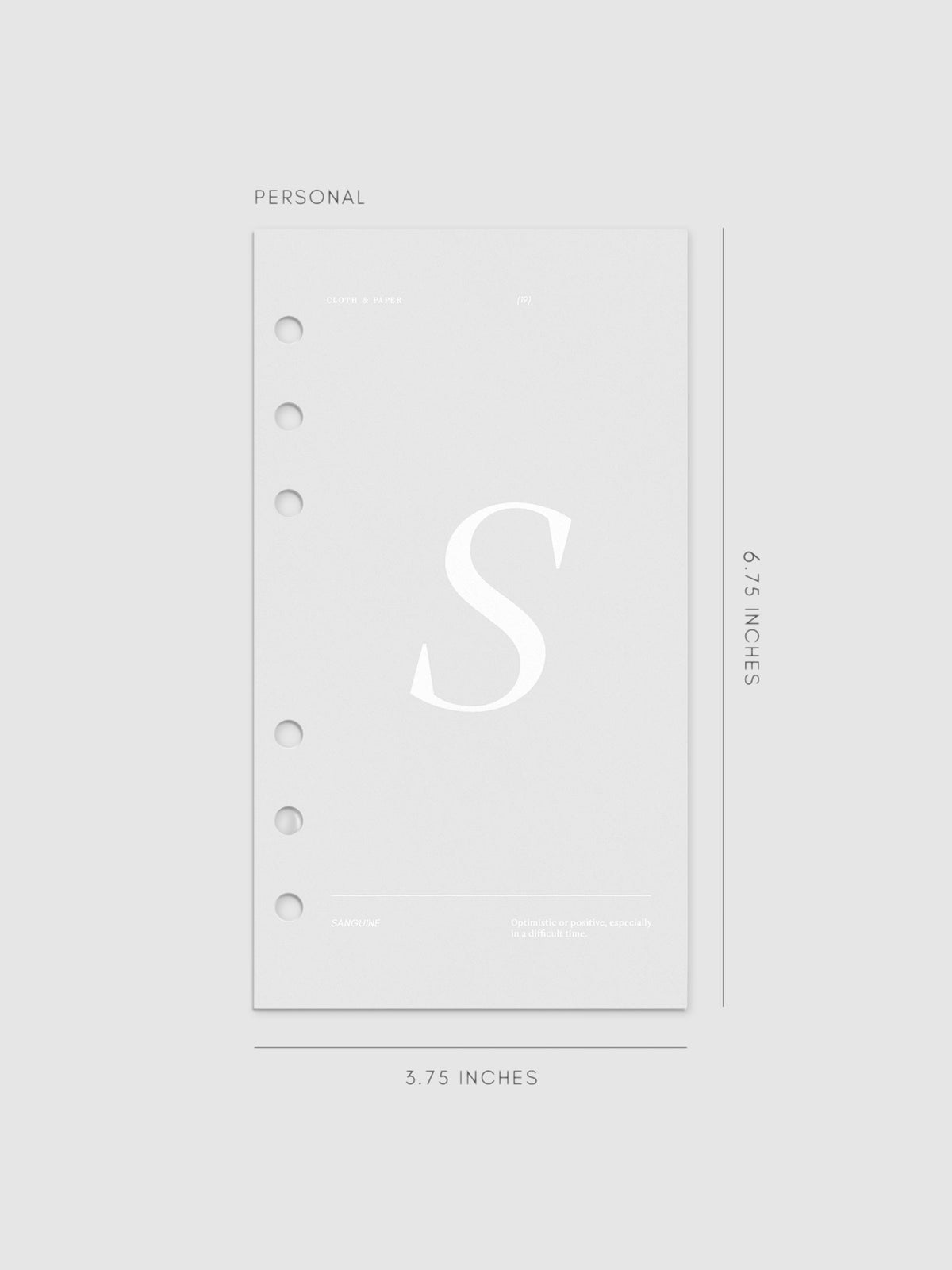 Monogram Vellum Planner Dashboard S in Personal displayed on a neutral background. 