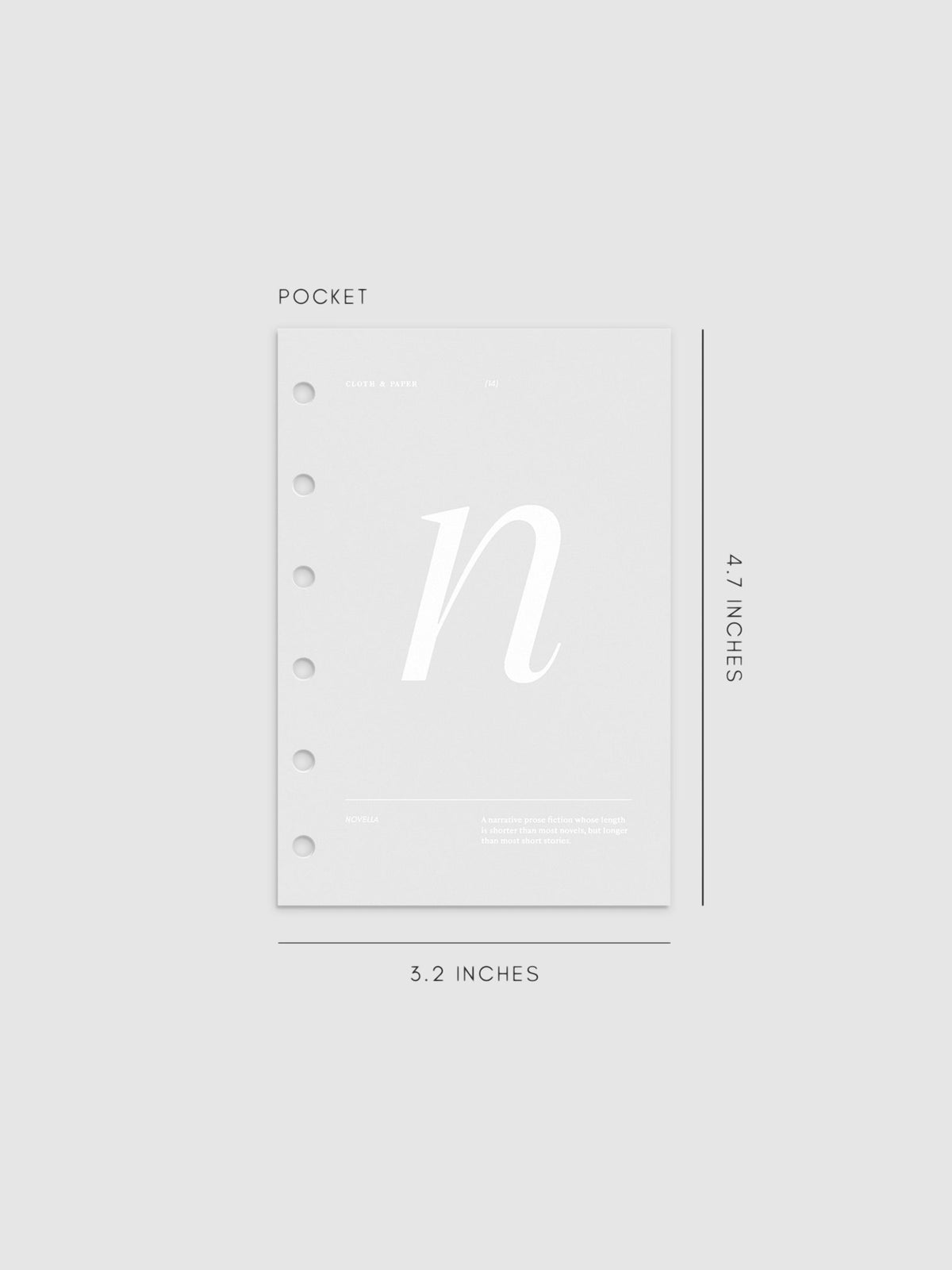 Monogram Vellum Planner Dashboard N in Pocket displayed on a neutral background. 
