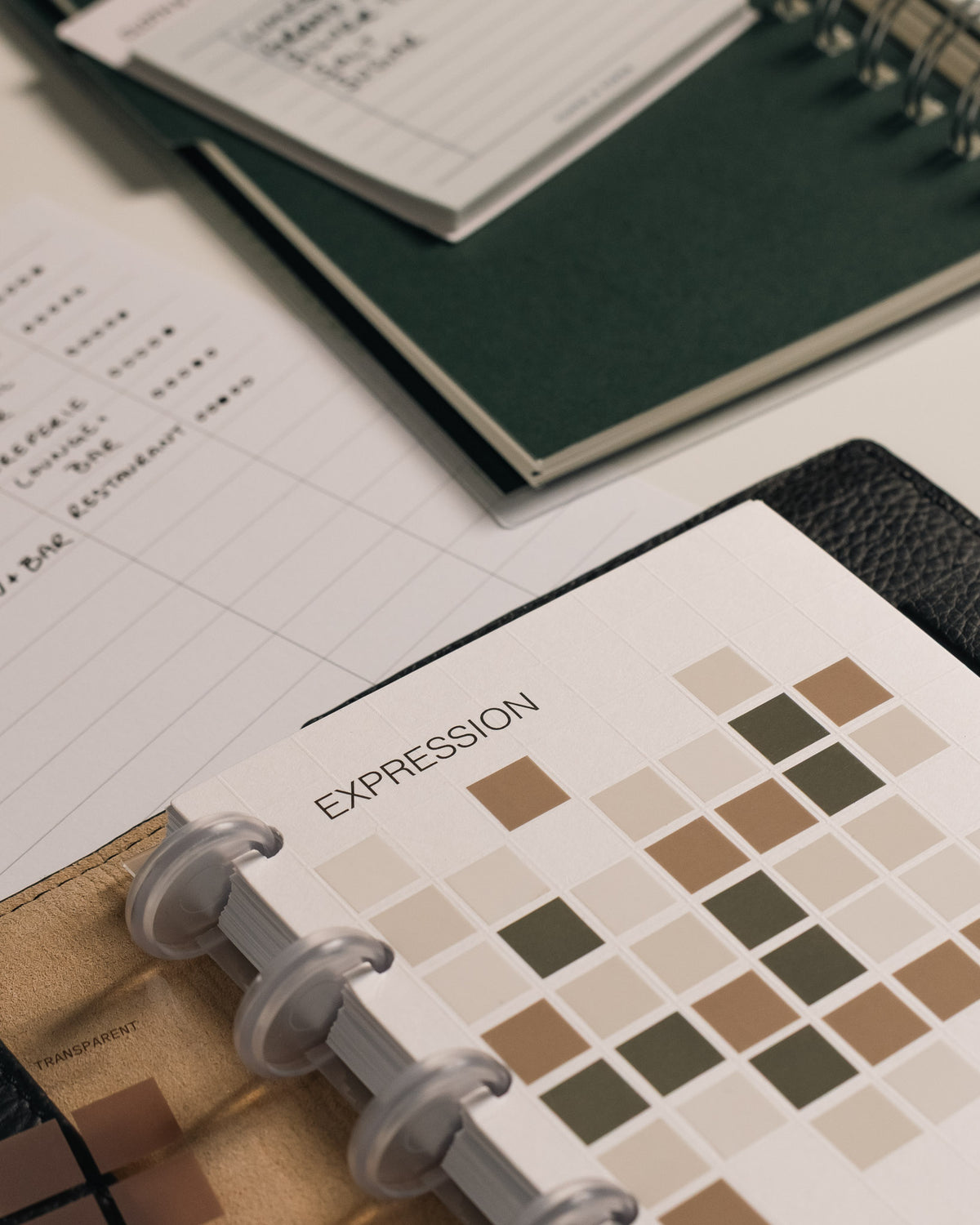 Square Stickers Vol. 2 applied to a planner page titled "Expression," showing how the stickers can highlight or categorize.