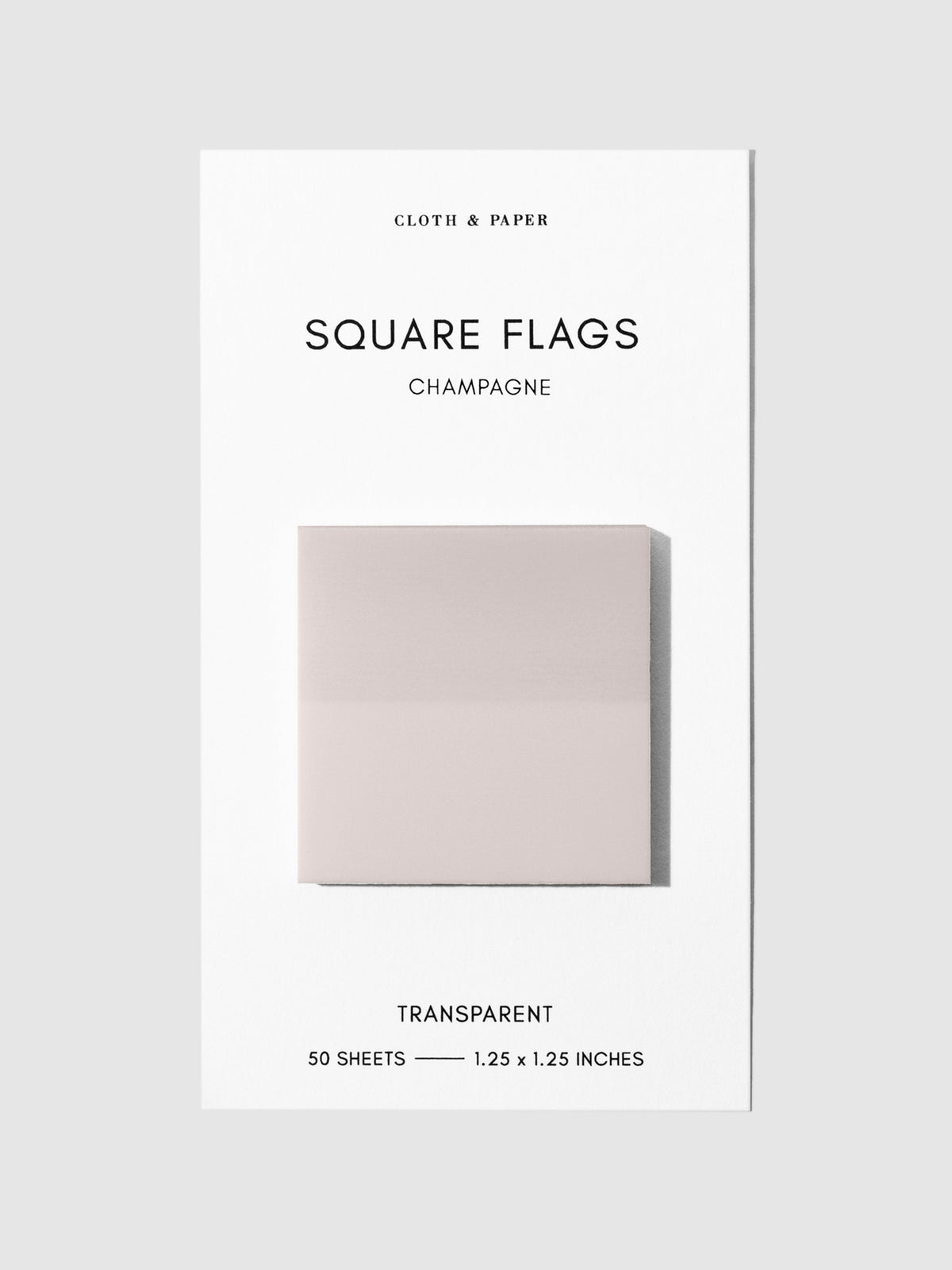 Square Page flag displayed on a neutral background. Color pictured is Champagne.