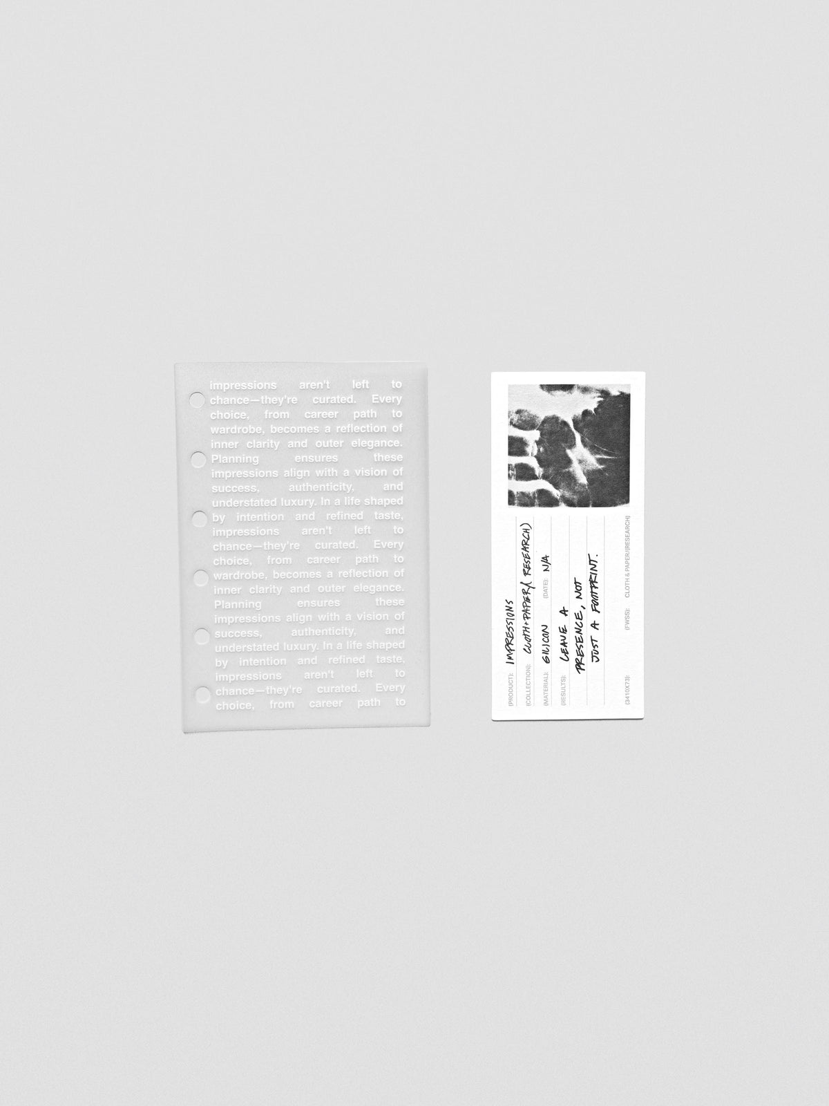 Pocket-size Impressions Dashboard laid flat on a light background.