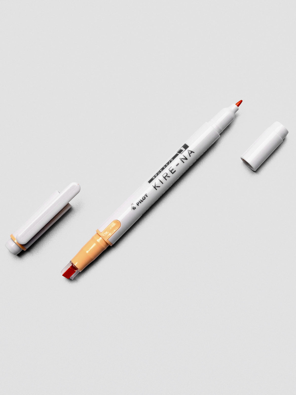 Pilot Kire-Na highlighter in Orange on white background.