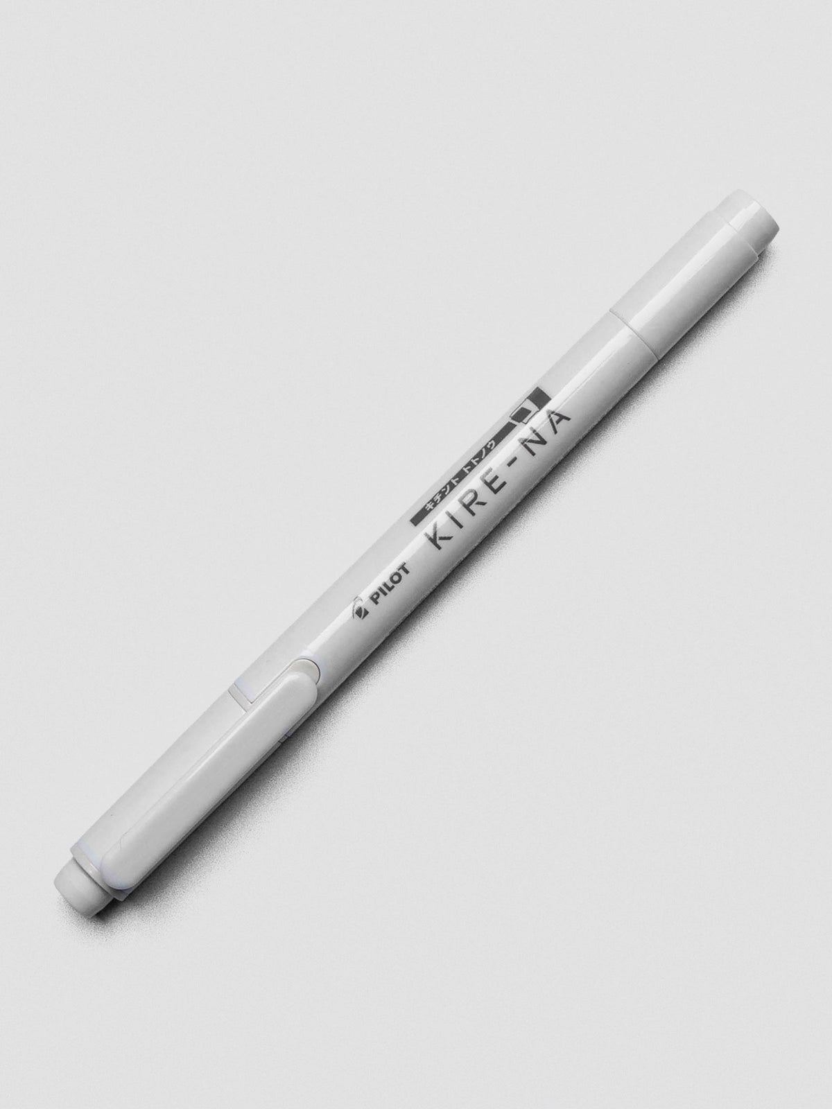 Pilot Kire-Na highlighter in Warm Grey, angled product shot.