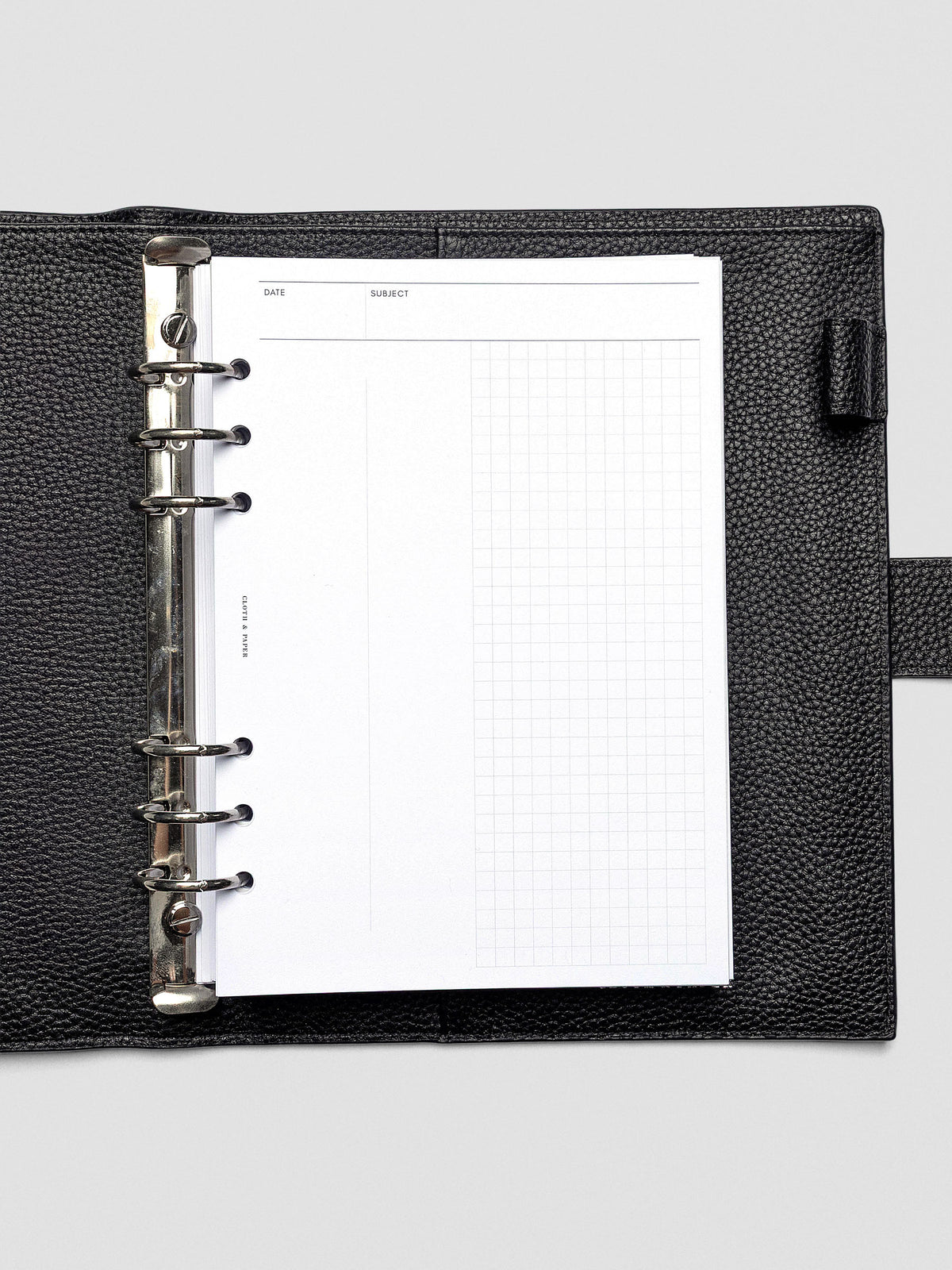 Open A5 Process Notes Insert showing clean grid pages for flexible planning.