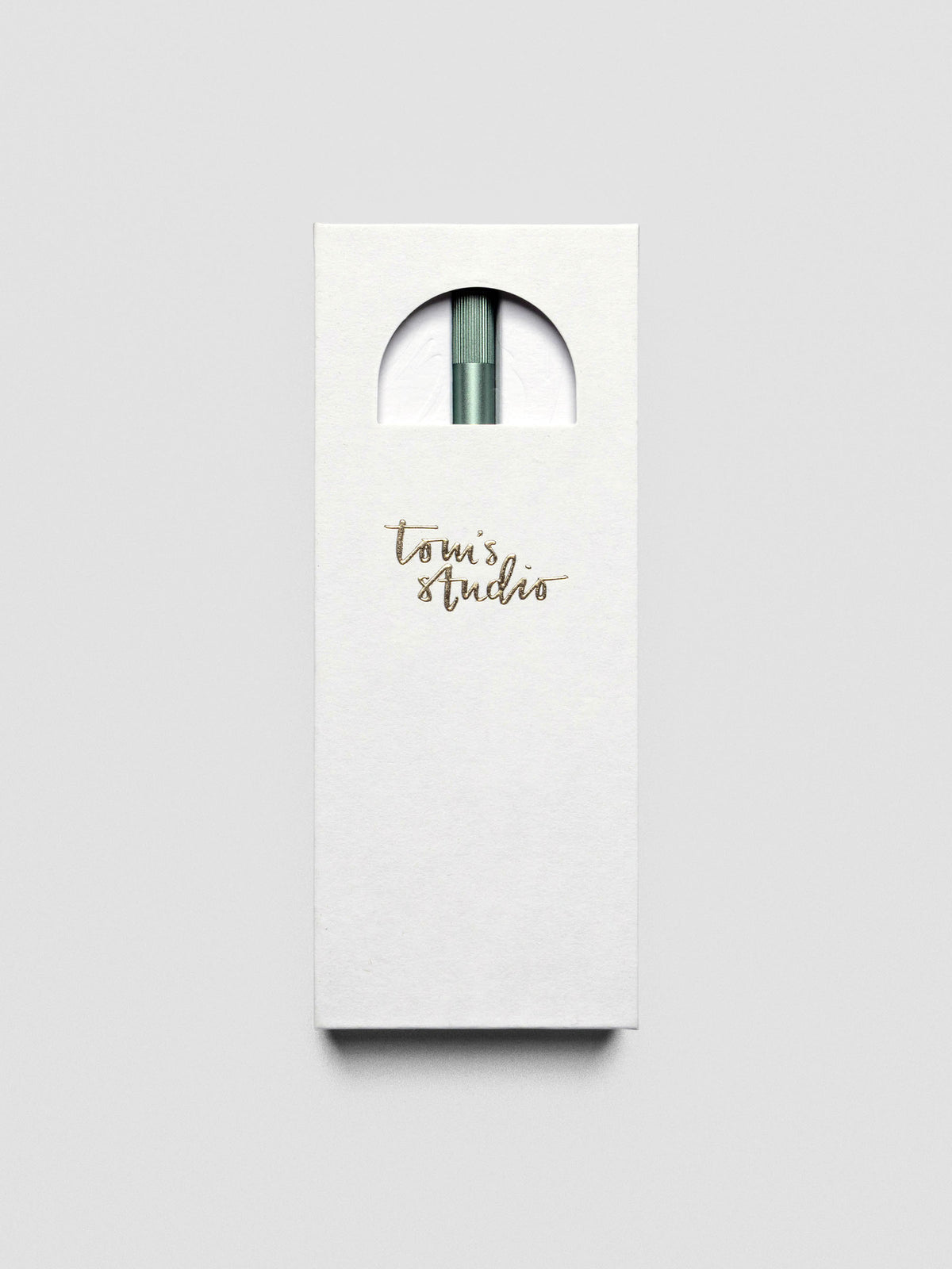 Lumos Pro Single Tip Pen in Sage, shown in packaging.