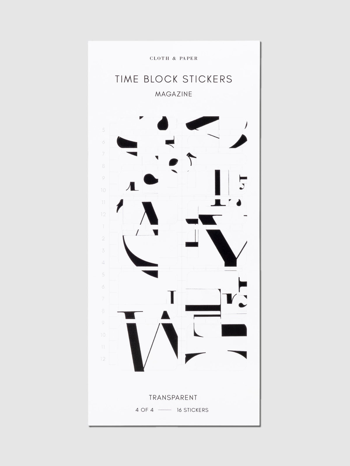 Magazine printed stickers displayed on a neutral background.