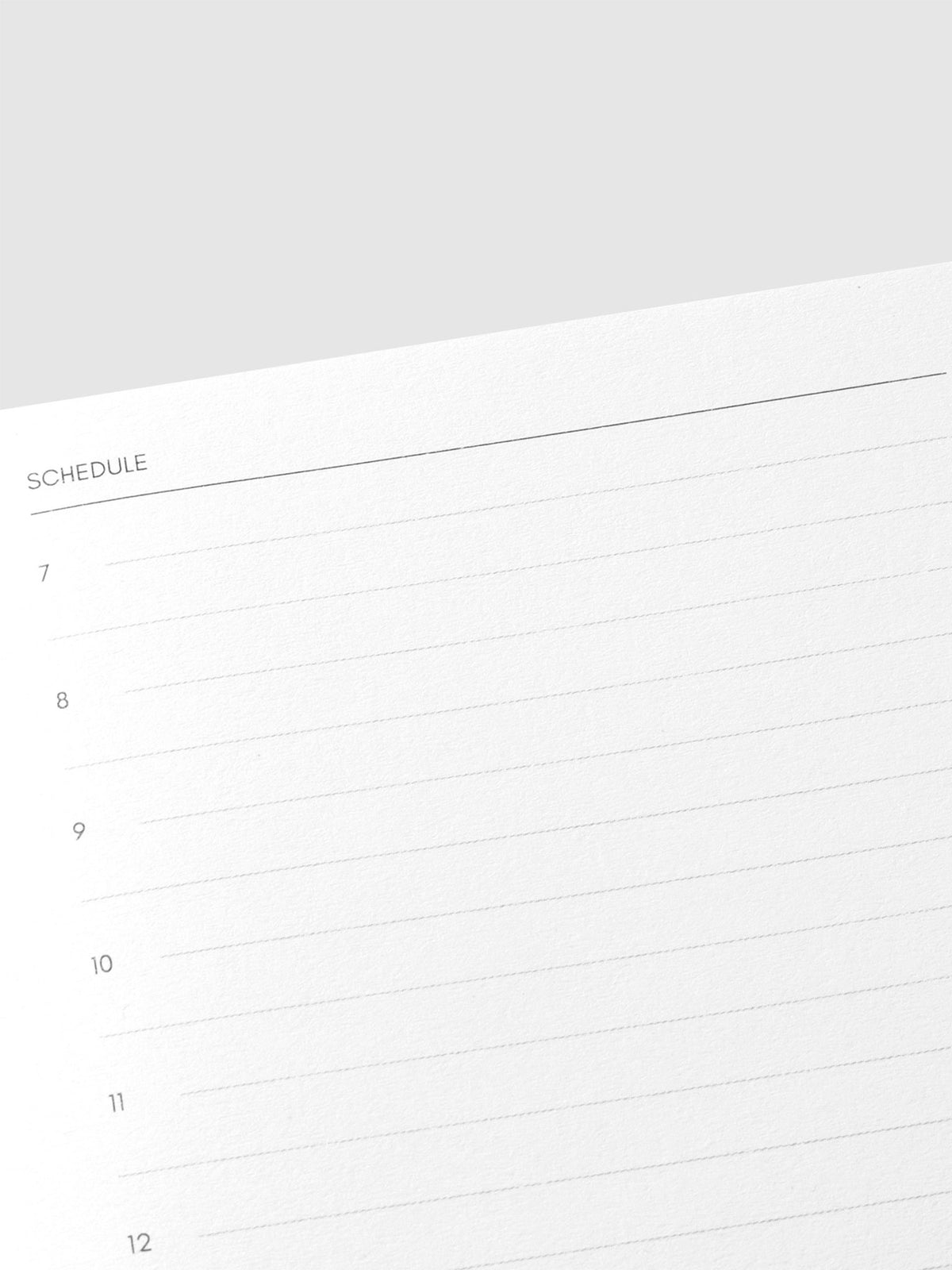 Close up image of the top right of the Undated Pocket Plus notebook page. The page is displayed on a neutral background.