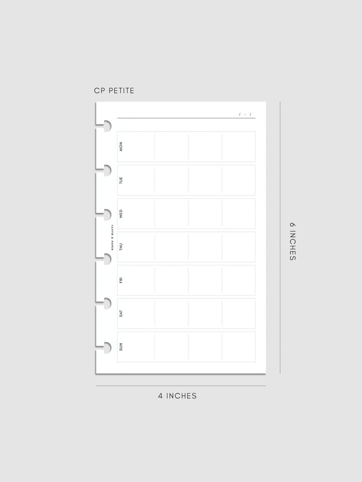 Digital mockup of insert in CP Petite.