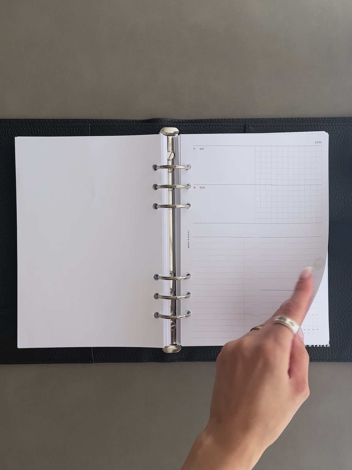 A a brief video showcasing our 2026 Dated Horizontal Weekly Planner Insert | Monday Start.