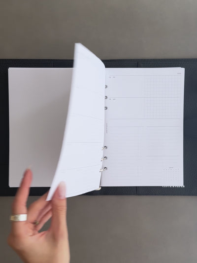 A a brief video showcasing our 2026 Dated Horizontal Weekly Planner Insert | Sunday Start.
