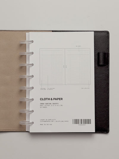 Inbox Sorting Planner Inserts flip through.