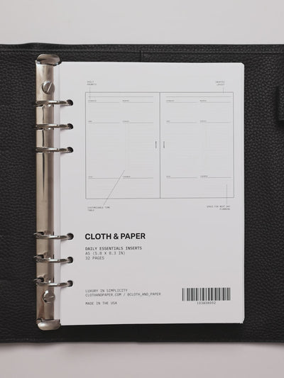 Cloth & Paper Daily Essentials Planner Inserts