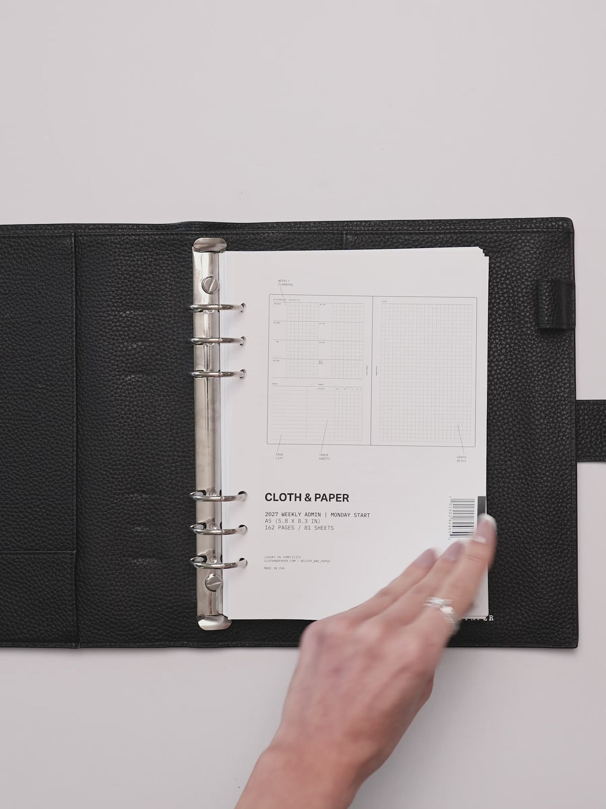 Planner flip through featuring the 2027 Dated Weekly Admin Inserts | Monday Start
