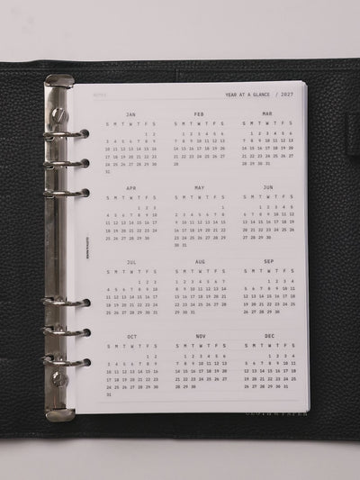 A planner flip through featuring 2027 Dated Year At A Glance Dashboard | Sunday Start