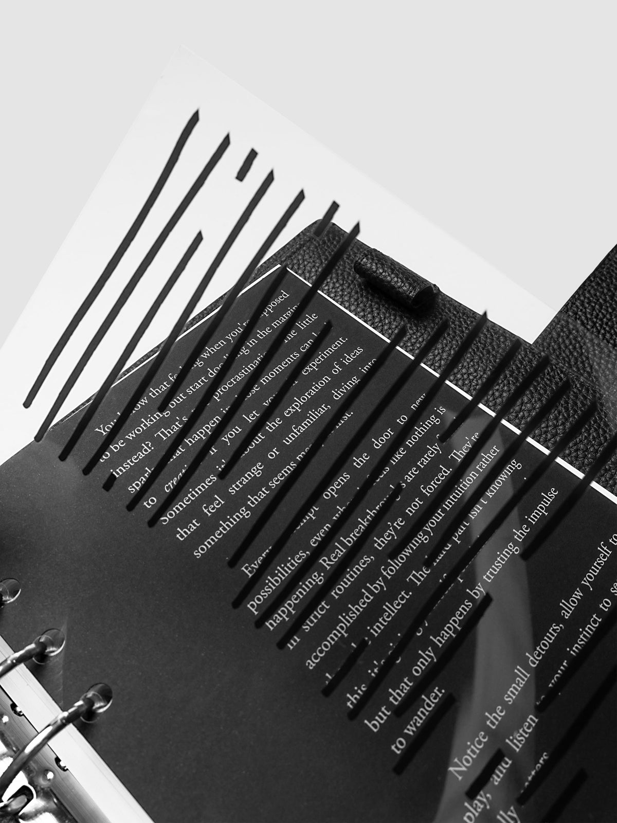 Detail view of the Hidden Message Planner Dashboard Duo shown in size A5 6-Ring Punch.